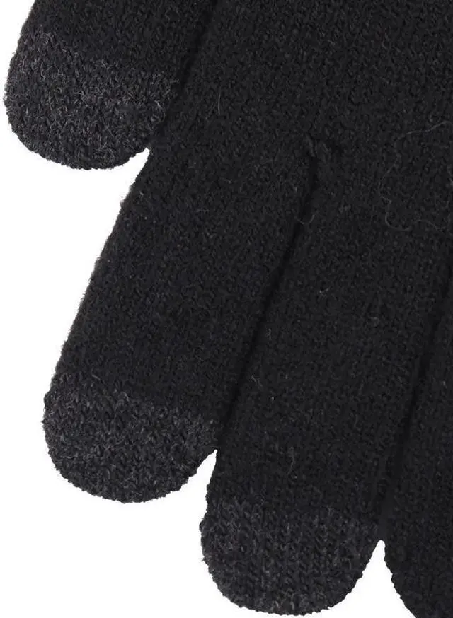 Alt view image 4 of 6 - Beebo Beabo Knit Touch Screen Gloves for Man and Women, Unisex Winter Warm Touchscreen Cold Weather Windproof Glove mitten,Full Finger Gloves,Warm Gloves Cold Weather,for Phone,Gifts for Father
