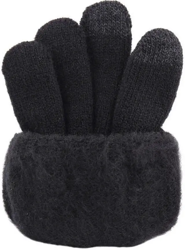 Alt view image 3 of 6 - Beebo Beabo Knit Touch Screen Gloves for Man and Women, Unisex Winter Warm Touchscreen Cold Weather Windproof Glove mitten,Full Finger Gloves,Warm Gloves Cold Weather,for Phone,Gifts for Father