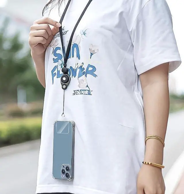 Alt view image 7 of 7 - Beebo Beabo Universal Phone Tether Tabs Phone Lanyard Patches with Metal Ring Phone Lanyard Replacement Part for Cell Phone Lanyard Patch Without Adhesive