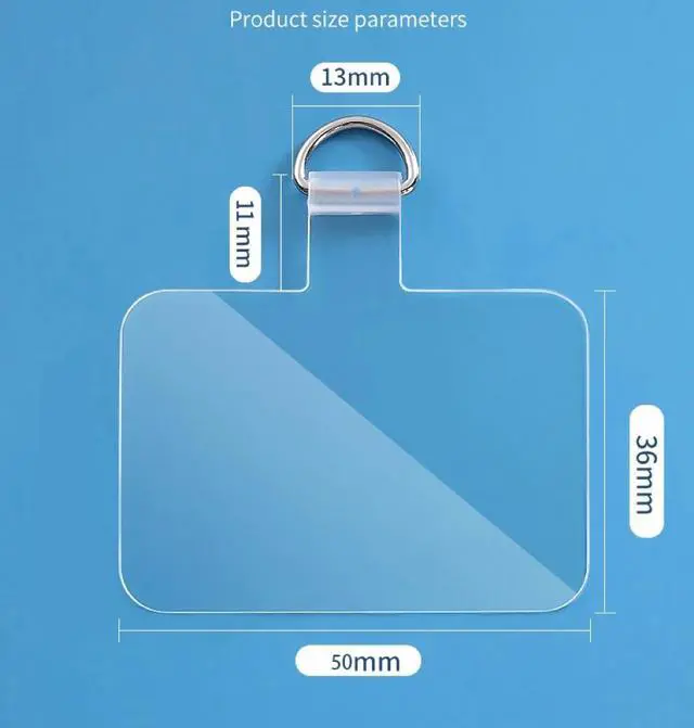 Alt view image 4 of 7 - Beebo Beabo Universal Phone Tether Tabs Phone Lanyard Patches with Metal Ring Phone Lanyard Replacement Part for Cell Phone Lanyard Patch Without Adhesive