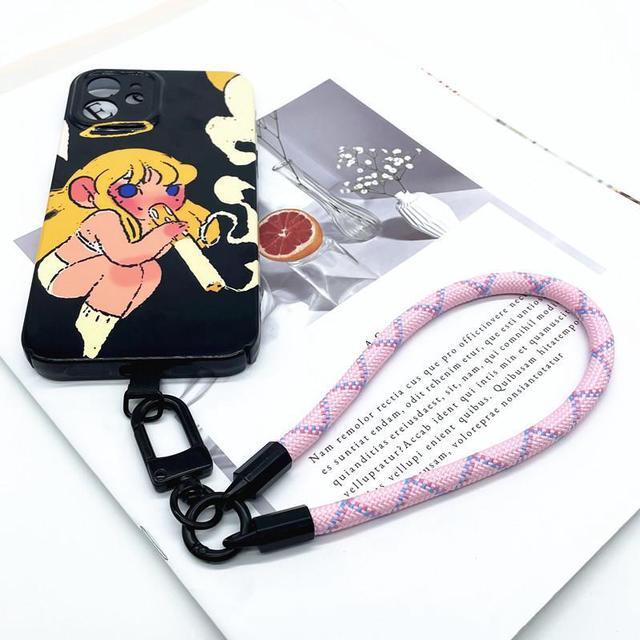 Alt view image 3 of 3 - Beebo Beabo Multifunctional Wrist Phone Strap, Adjustable Lanyard for Smartphones  Anti-Slip, Secure Grip, Hands-Free for Running, Travel, Work(Purple+White)