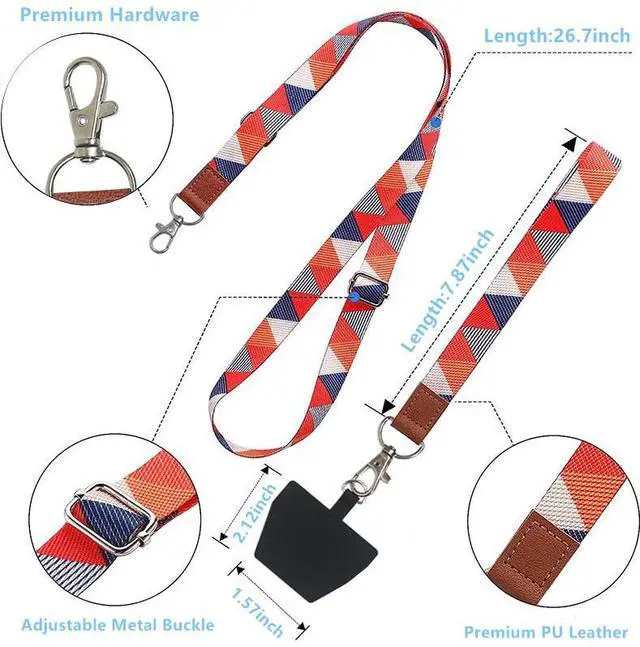 Alt view image 2 of 5 - Phone Lanyard, Universal Crossbody Cell Phone Strap Adjustable Neck Strap for Women Men Travel Shopping Walking Leopard