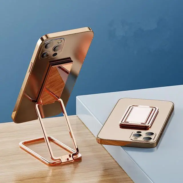 Main image of Beebo Beabo Foldable & Adjustable Phone Ring Holder, Multifunctional Metal Ring Grip Holder Compatible with  Most Smartphone Rose Gold