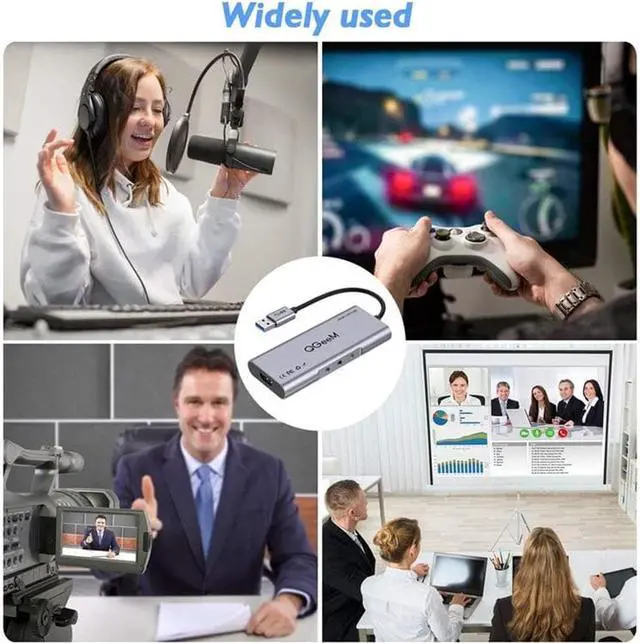Alt view image 3 of 6 - QGeeM USB 3.0 to HDMI Capture Card,1080P 60fps HD Video/Audio Capture Recorder Device, Compatible with PC