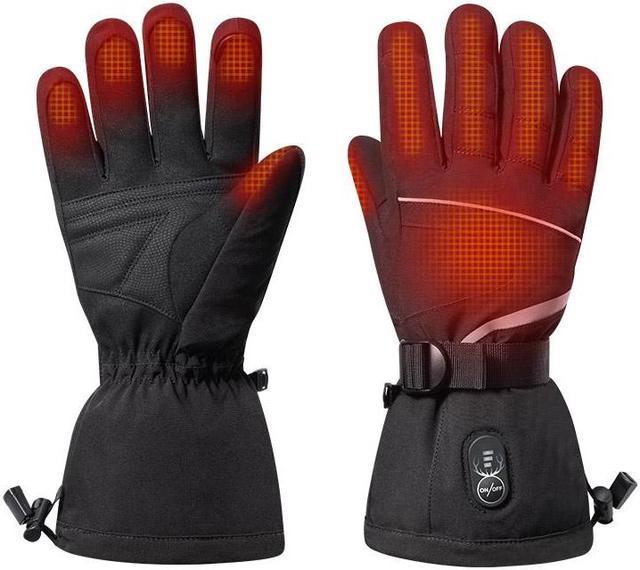 Heated Gloves Rechargeable - Electric Battery Ski Gloves Men  Women,Motorcycle Cycling Riding Hunting Fishing Camping Hiking Heating  Gloves,Hand Warmer for Raynaud's Medium 