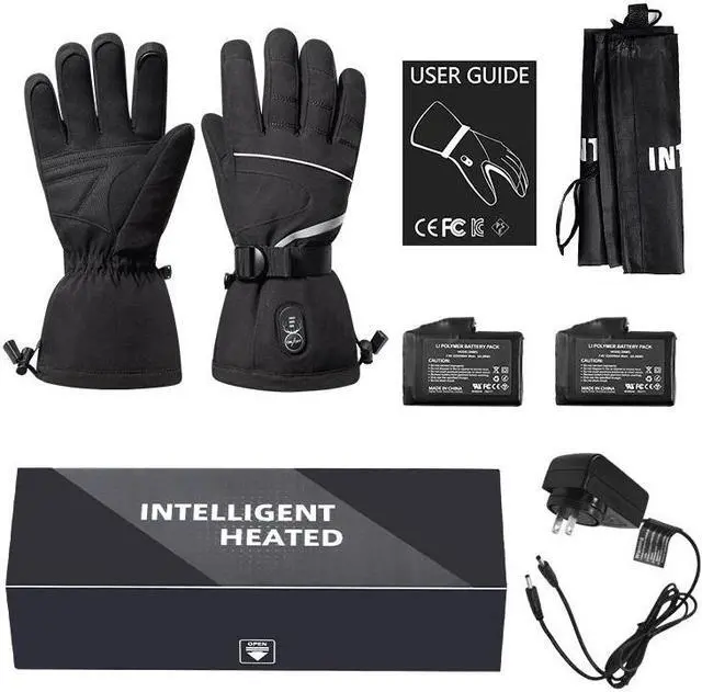 Alt view image 7 of 7 - Heated Gloves Rechargeable - Electric Battery Ski Gloves Men Women,Motorcycle Cycling Riding Hunting Fishing Camping Hiking Heating Gloves,Hand Warmer for Raynaud's X-Large