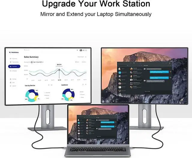 Alt view image 5 of 7 - QGeeM USB C to DisplayPort Cable Adapter,4K 60HZ Thunderbolt 3 to Displayport Compatible with MacBook Pro 2018/2017, ipad pro 2018, Surface Book 2, Dell XPS, Samsung Galaxy S9 S10 Note 9 dex (4ft)