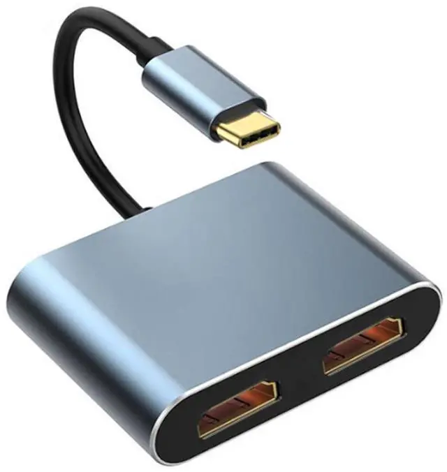 Alt view image 7 of 7 - USB C to Dual HDMI 4K Monitor Adapter, Dual Monitors Adapter USB C Hub with 2 HDMI 4K @60hz for Laptop MacBook,Samsung,Dell,HP,etc(UH02-24-A-0.12-SY-V1-S1)