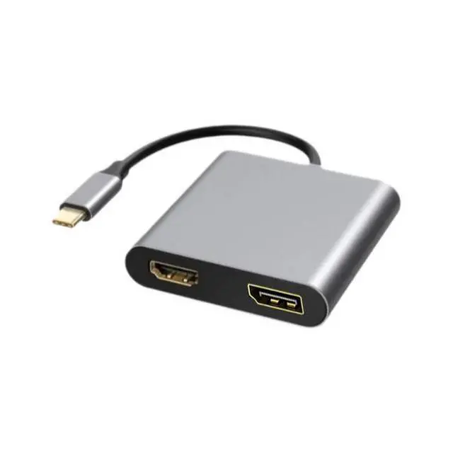 Alt view image 7 of 7 - USB C to DisplayPort(DP 4k@144Hz) and HDMI Adapter 8K, Dual Monitor Adapter for Dell HP Surface Laptops,USB C Type C to HDMI+DP Hub Dongle 4K @60hz.(UH02-25-A-0.12-SY-V1-S1)