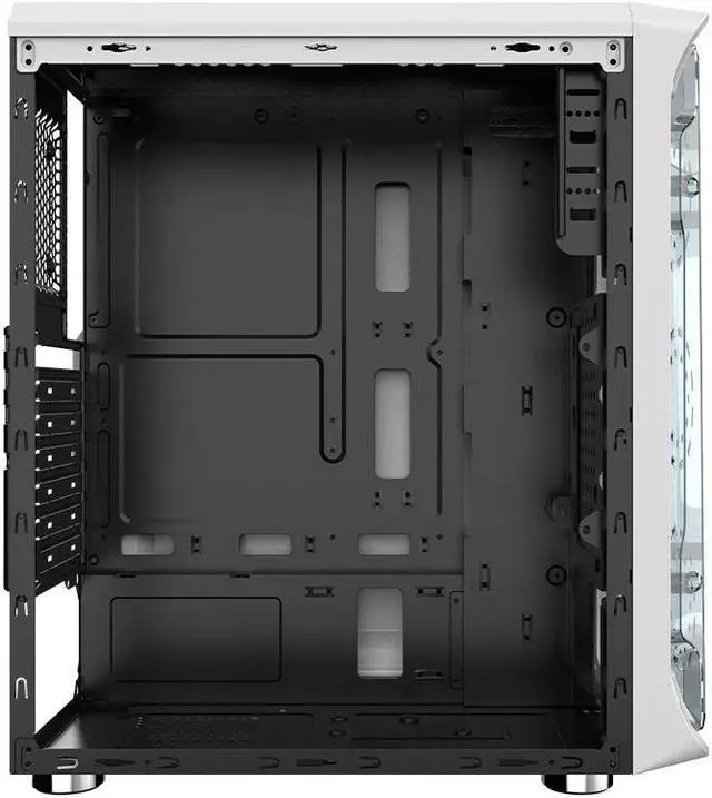 Alt view image 5 of 5 - Black computer gaming case includes 6 120mm fans, water cooling system gaming case, USB 3.0 tempered glass case