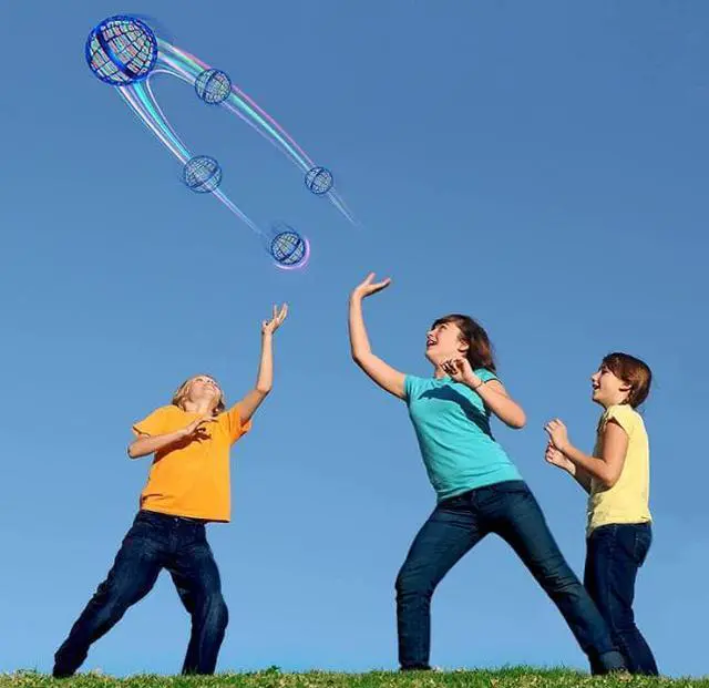Alt view image 6 of 7 - Hover Ball Toys,2022 Upgraded Rechargeable Boomerang Ball 360° Rotating LED Flying Spinner Mini Drone Infinity Orb Toys for Kids Adults Indoor and Outdoor (Blue)