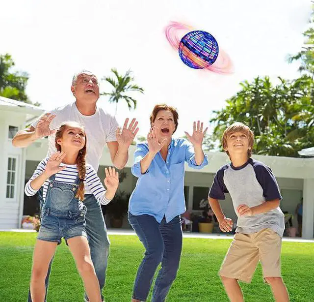 Alt view image 4 of 7 - Hover Ball Toys,2021 Upgraded Rechargeable Boomerang Ball 360° Rotating LED Flying Spinner Mini Drone Infinity Orb Toys for Kids Adults Indoor and Outdoor (Purple)