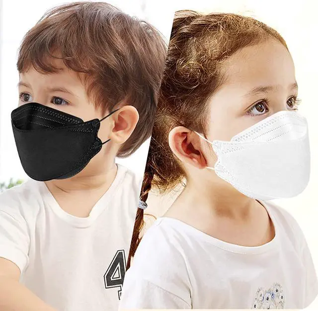 Alt view image 3 of 7 - 60PCS KF94 Kids Face Mask Disposable Fish Mouth Type Child Safety Four-Layer Protective mask, Kids Comfortable Breathable ,and Protection Rate of 95%(individual package)