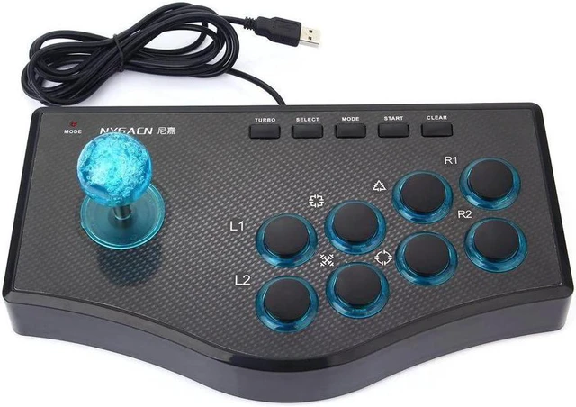 3 in 1 USB Wired Game Controller Arcade Fighting Joystick Stick for PS3 ...