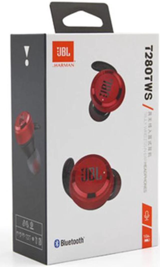 Alt view image 3 of 5 - JBL T280 TWS wireless bluetooth one-touch call TPX5 waterproof headset(red)