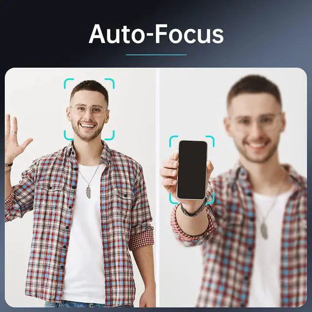 Alt view image 3 of 6 - Sony Sensor Webcam with Microphone and Autofocus, 2K/1080P HD Webcam with Wide Angle, Webcam Cover, Streaming Webcam with Light, Plug and Play Computer Camera, Web Camera for Zoom, Skype