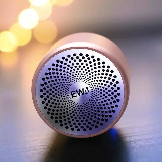 Alt view image 6 of 7 - Travel Case Packed, EWA A106 Pro Portable Bluetooth Speaker with Custom Bass Radiator, Brief Design, IP67 Waterproof, Perfect Mini Speaker for Shower, Room, Bike, Car Pink
