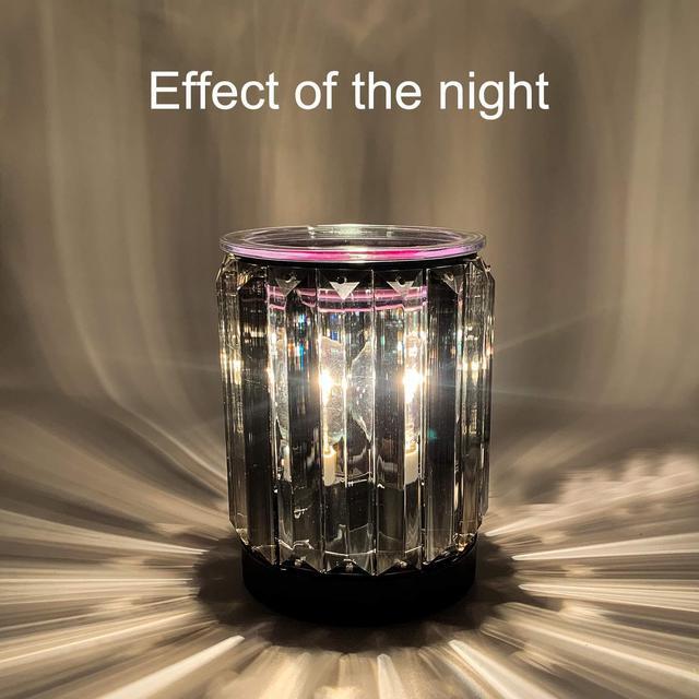 Alt view image 4 of 6 - Wax Melting Heater Electric Burning Wax Burner Electric Wax Essential Oil Warmer Incense Wax Melt Warmer Night Light Aroma Decorative Lamp for Gifts & Decor Black