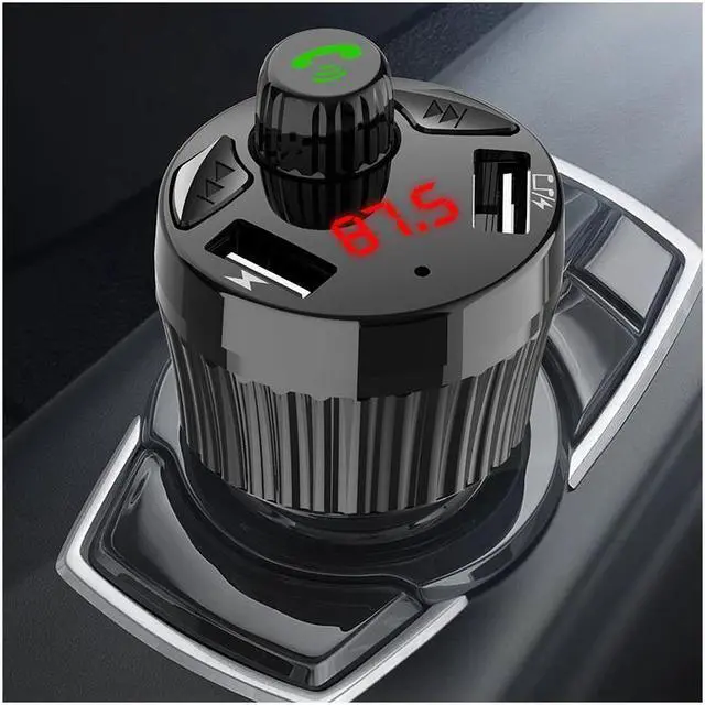 Alt view image 2 of 7 - Ochine BC05 Car Charger FM Transmitter Bluetooth Car Audio MP3 Player U Disk Car Kit 3.4A Dual USB Car Phone Charger