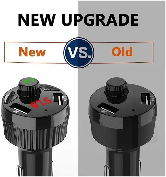 Alt view image 7 of 7 - Ochine BC05 Car Charger FM Transmitter Bluetooth Car Audio MP3 Player U Disk Car Kit 3.4A Dual USB Car Phone Charger