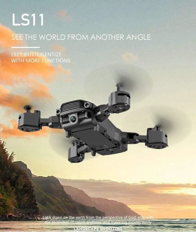 Alt view image 5 of 6 - LANSENXI LS11 RC Drone 4K Quadcopter with Camera HD 1080P FPV Drones Foldable Dron Professional Altitude Hold Flying 18min Quadcopter Toy