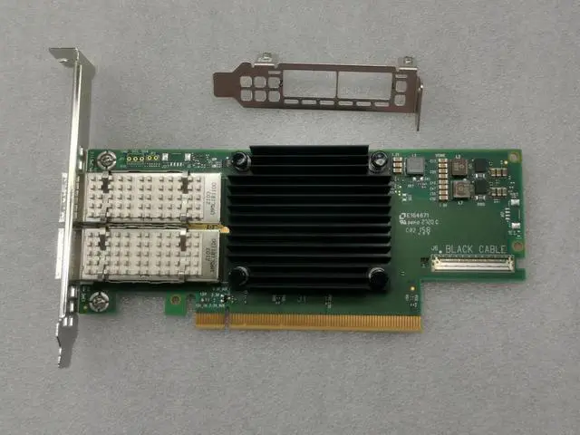 Alt view image 5 of 8 - Mellanox MCX653106A-ECAT ConnectX-6 VPI adapter card, H100Gb/s (HDR100, EDR InfiniBand and 100GbE), dual-port QSFP56, PCIe3.0/4.0 x16, tall bracket Low both