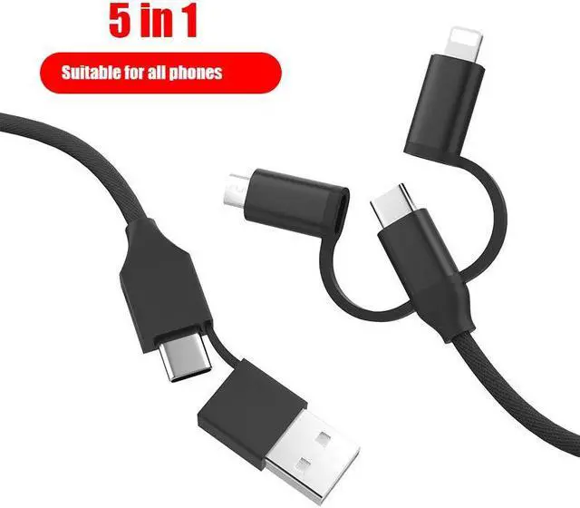 Alt view image 4 of 7 - 5-in-1 multi fast charging cable USB-C charging C-type to C-type USB charger