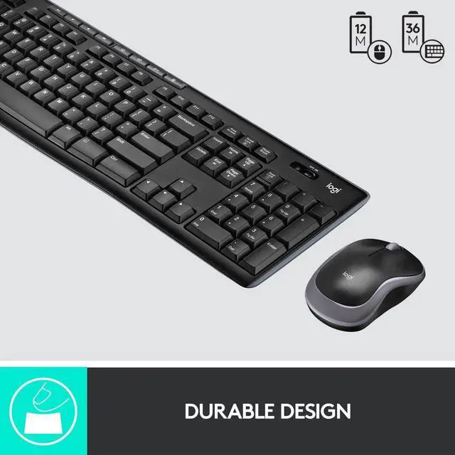 Alt view image 4 of 7 - MK270 Wireless Keyboard And Mouse Combo For Windows, 2.4 GHz Wireless, Compact Mouse, 8 Multimedia And Shortcut Keys, For PC, Laptop - Black