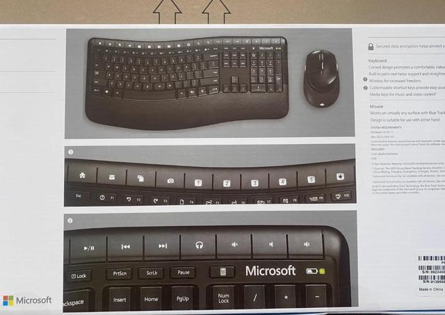 Alt view image 3 of 3 - Wireless Comfort Desktop 5050 - Keyboard and Mouse