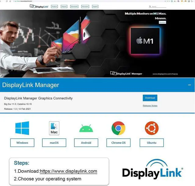 Alt view image 5 of 7 - QGeeM USB 3.0 Docking Station, Triple Display USB Hub Dual HDMI VGA Adapter, Portable Laptop USB C Dock to Dual Monitor Compatible with MacBook and Windows (Grey)
