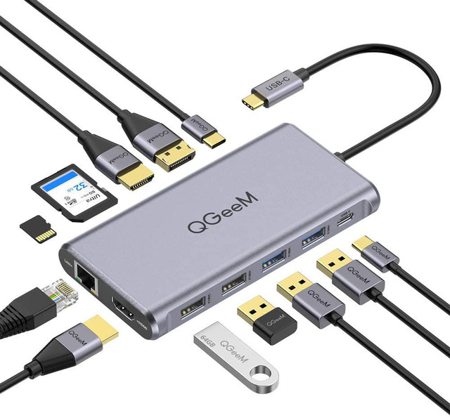 Station D'accueil USB-C Double HDMI 4K - 2 Ports HDMI, Charge Rapide, USB 3.0, Pour PC Portable