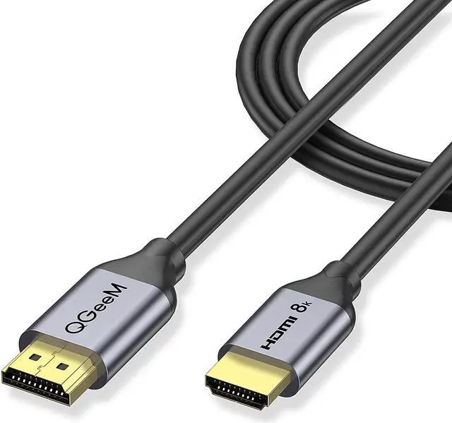 Main image of HDMI Cable 8K 6FT,QGeeM 48Gbps Ultra High Speed HDMI Cord,Compatible with Apple TV,Roku,Samsung QLED,Sony LG,Nintendo Switch,Playstation,PS5,PS4,Xbox One Series X,HDMI 8k Ultra HD Cable