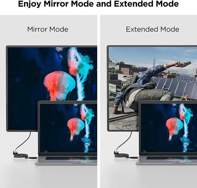 Alt view image 2 of 7 - QGeeM HDMI TO HDMI Extension Cable 4K Compatible with RokuFireStick for PS4 HDTV Monitor 6 ft.