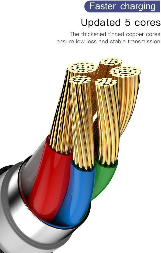 Alt view image 4 of 7 - USB C to C Cable QGeeM Type C Cable 4K60Hz 10Gbps Data PD 60W Fast Charging Compatible with Thunderbolt 3 4 Macbook HP Dell