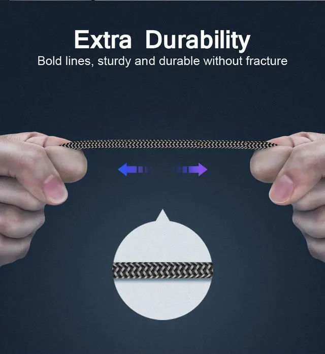 Alt view image 5 of 7 - USB C to C Cable QGeeM Type C Cable 4K60Hz 10Gbps Data PD 60W Fast Charging Compatible with Thunderbolt 3 4 Macbook HP Dell