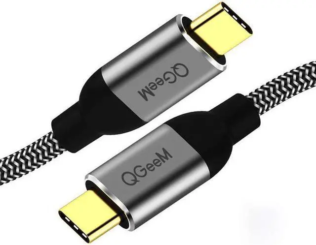 Alt view image 7 of 7 - USB C to C Cable QGeeM Type C Cable 4K60Hz 10Gbps Data PD 60W Fast Charging Compatible with Thunderbolt 3 4 Macbook HP Dell