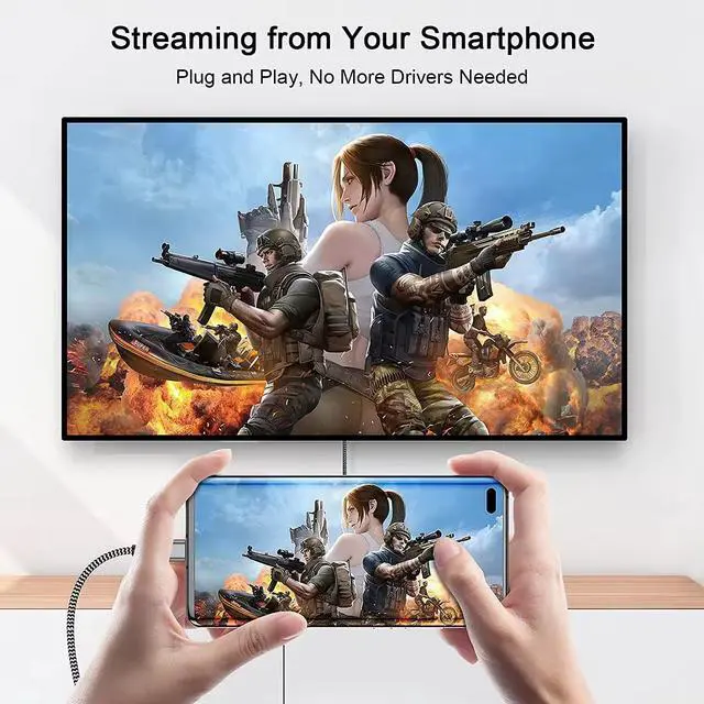 Alt view image 4 of 6 - QGEEM USB C to DisplayPort 1.4 Cable 8K@60Hz Thunderbolt 4/3 to DisplayPort Cord Compatible iPhone 15, MacBook Pro/Air, iPad, Mac Mini, Galaxy