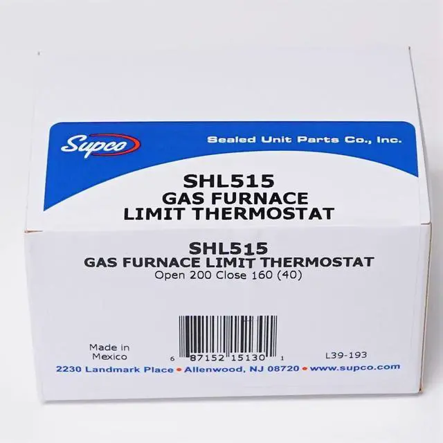Alt view image 6 of 6 - Supco SHL515 Plenum Limit Thermostat Thermodisc L200-40