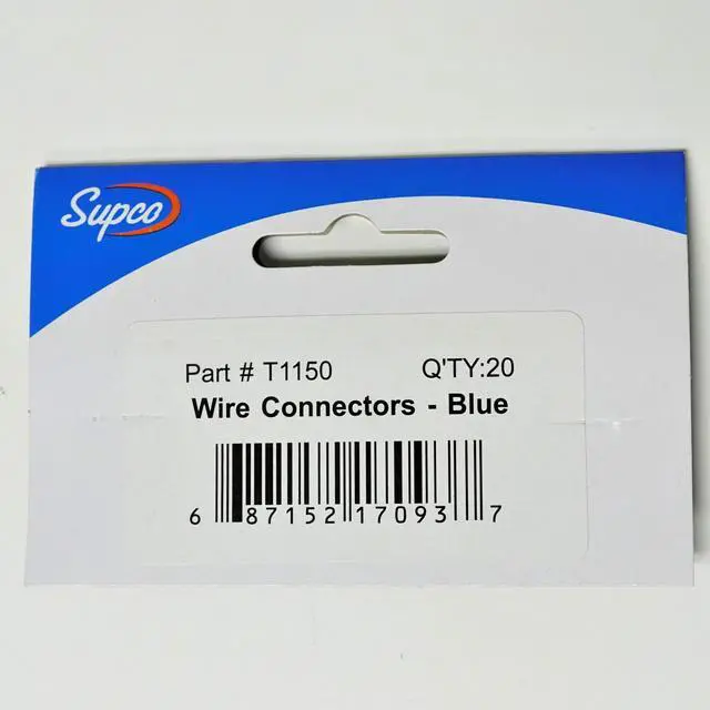 Alt view image 5 of 7 - Supco T1150 Connector, Insulated, Spring Insert, Blue, Small Size (Pack of 20)