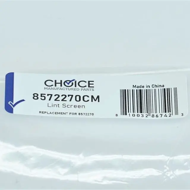 Alt view image 5 of 5 - Choice Parts 8572270 for Whirlpool Dryer Lint Screen Filter WP8572270
