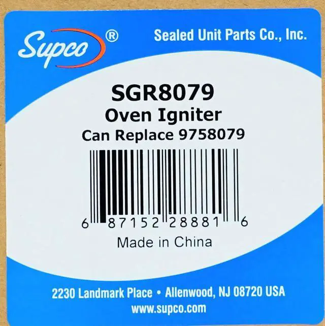 Alt view image 4 of 4 - SGR8079 for 9758079 Whirlpool Gas Range Oven Spark Ignitor Electrode