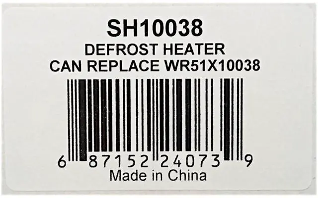 Alt view image 5 of 5 - Supco SH10038 Refrigerator Defrost Heater for GE WR51X10038 AP2639820 PS303768
