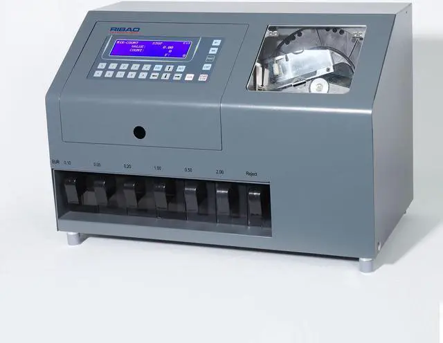Main image of Ribao CS-610S+ Pro 7-Pocket Professional Coin Counter, Heavy Duty Bank Grade Coin Sorter with Alloy Sensor Counterfeit Detection, Two-Year After Service