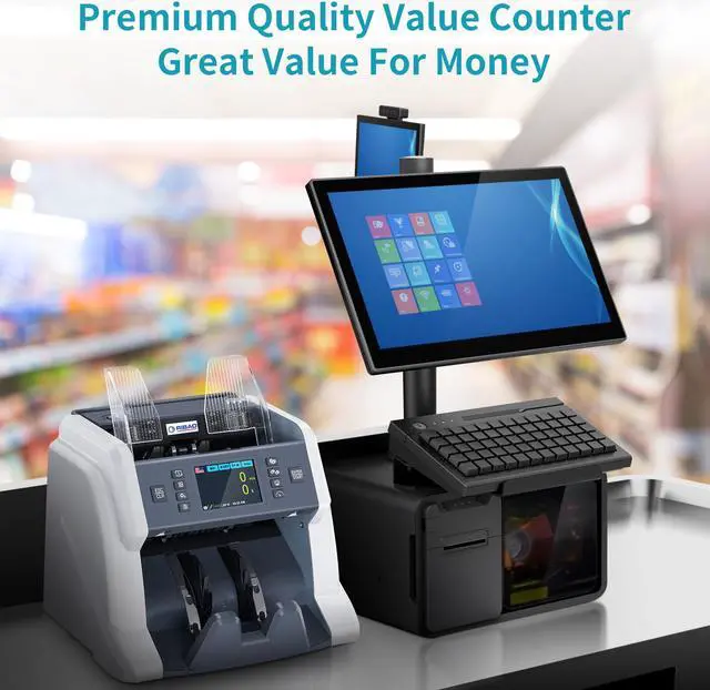 Alt view image 4 of 14 - RIBAO BC-40 Mixed Denomination Professional Bill Value Counter Multiple Currency Cost Effective Cash Money Counter CIS/UV/MG/IR Counterfeit Detection Two Years Warranty