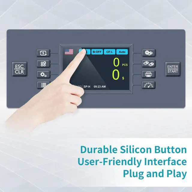 Alt view image 6 of 14 - RIBAO BC-40 Mixed Denomination Professional Bill Value Counter Multiple Currency Cost Effective Cash Money Counter CIS/UV/MG/IR Counterfeit Detection Two Years Warranty
