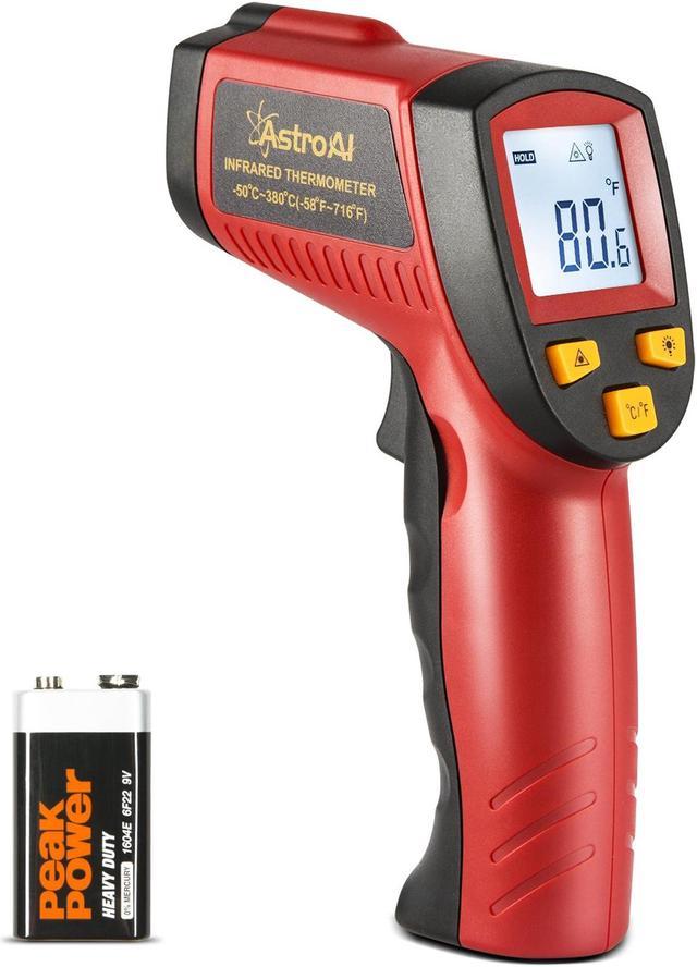 AstroAI Infrared Thermometer 380 , No Touch Digital Laser Temperature Gun  with LCD Display -58?~716? (-50?~380?) for Cooking/BBQ/Freezer/Meat 