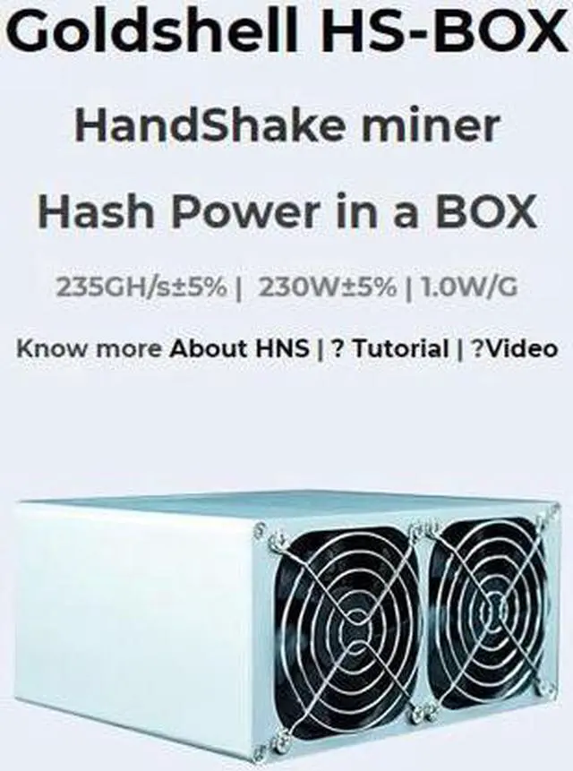 Alt view image 6 of 9 - Goldshell HS-BOX 235GH/S BOX& HNSB Mining Machine Low noise Small&simple Home Miner Home Riching Optional with power supply and without power supply
