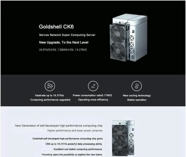 Alt view image 2 of 5 - CK6 Nervos Network Super Computing Server New Upgrade ckb Master 3300W PSU Included