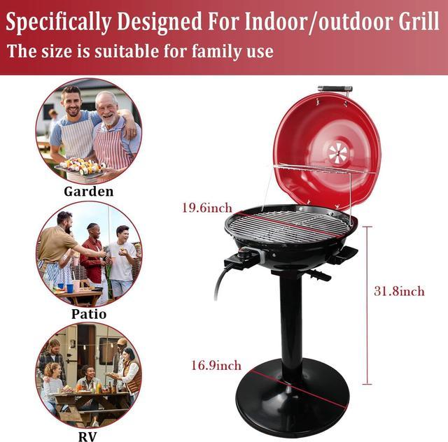 Electric Bbq Grill Techwood 15 Serving Indoor Outdoor 1600W – BlessMyBucket