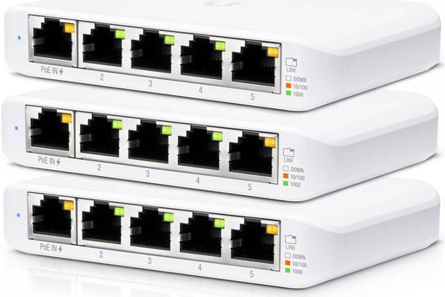 Ubiquiti USW-Flex-Mini Pack de 5 Switch Gestionado 5x Gigabit Ethernet /  1xPoE